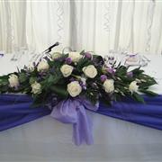 Lilac and White top Table Design