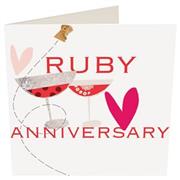 Card- Ruby Anniversary