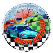 Happy Birthday Balloon- Car racer