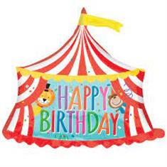 Birthday Balloon- Circus Tent 