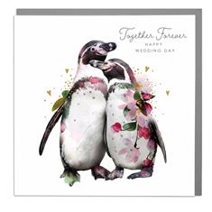 Card- Wedding Day- Penguins