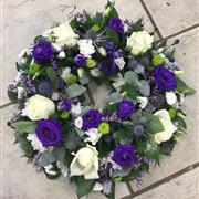 Purple and white Open Wreath