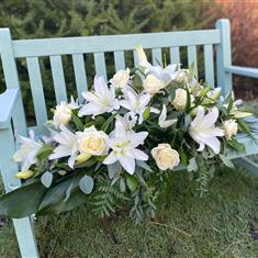 Coffin spray- Oriental Lily and roses
