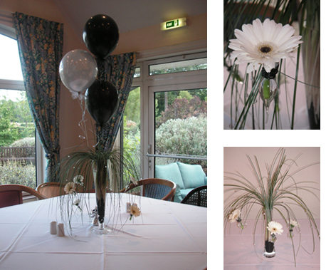 Black and White Party Balloon Display