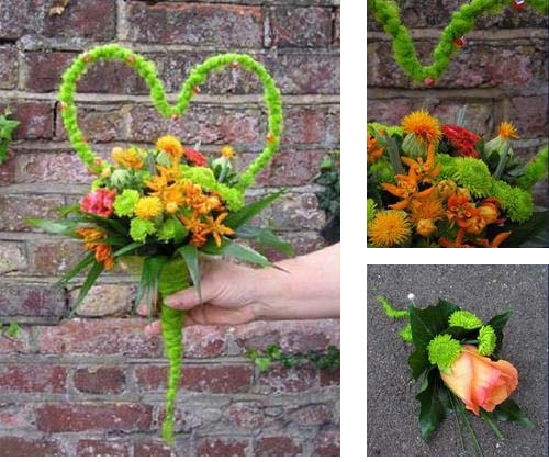 Fabulous Sisal Heart bridesmaid Bouquet