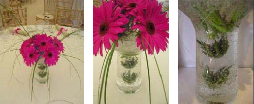 Cerise Gerbera table designs