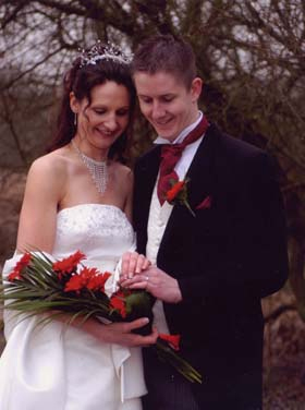 Red Gerbera Wedding Bouquet