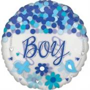 Boy balloon with confetti