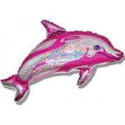 Dolphin Balloon- Pink Shimmer