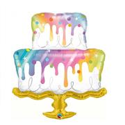 Rainbow drip cake Balloon