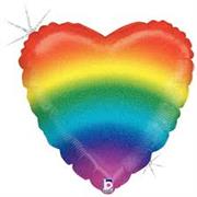 Glitter Rainbow Heart
