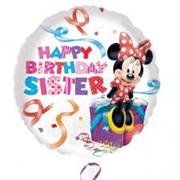 Happy Birthday Sister- Minnie Mouse Balloon&#39;