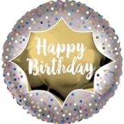 Happy Birthday Balloon- Star and Dots