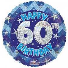 Happy 60th Birthday Balloon- blue