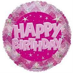 Happy Birthday - Pink Balloon