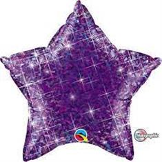 Holographic Star - Purple Balloon