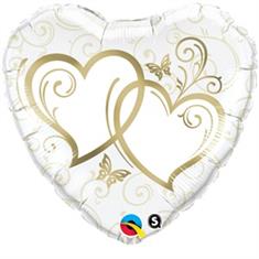 Wedding Balloon- Gold entwined hearts