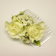 White spray rose comb