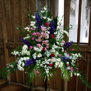 Pink and Blue Pedestal Design