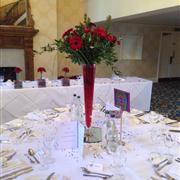 Red Gerbera table design