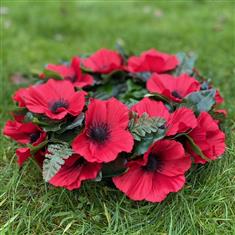 Remembrance silk poppy ring