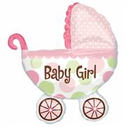 Baby Girl Pram Balloon