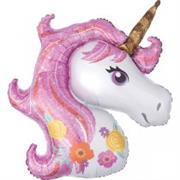 Unicorn Head Balloon- Glitter