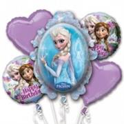 Frozen Happy Birthday cluster of 5 Balloons 