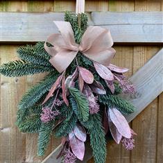 Swag of pine and rose gold