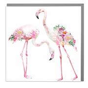 Card- Two Flamingos