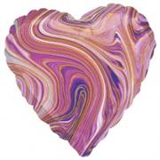 Plain Marblez Heart Balloon