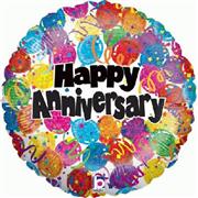 Happy Anniversary Balloon- Colourful