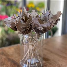 Wooden cockerel on stick