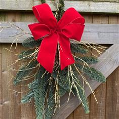 Pine Swag- red and gold