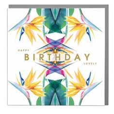 Card- Birthday- Birds of Paradise