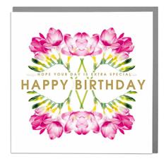 Card- Birthday- Freesias