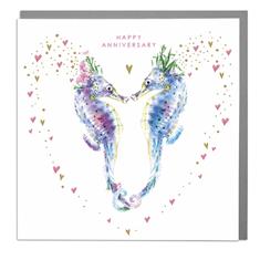 Card- Anniversary- Seahorses
