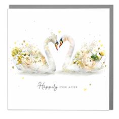 Card- Wedding Day- Swans