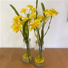  Daffodil bottles- set of 2- Silk