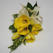 Freesia corsage- Yellow
