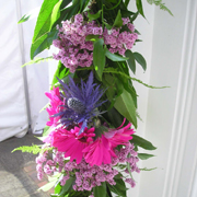 Garland with cerise gerbera