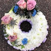 Ribbon edged based Wreath